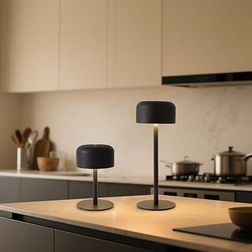 Miniatura 7 de Paquete de 2 lámparas de mesa inalámbricas recargables, luz de mesa portátil de 6000 mAh, 3 luces LED de mesa de atenuación continua de colores con