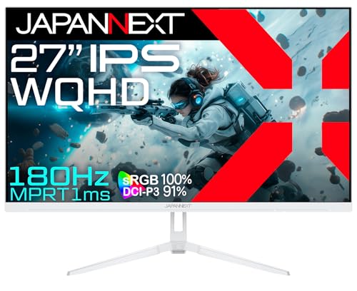 27インチ IPSパネル搭載 180Hz対応 WQHDゲーミングモニターJN-IPS27G180KQ-Wのサムネイル