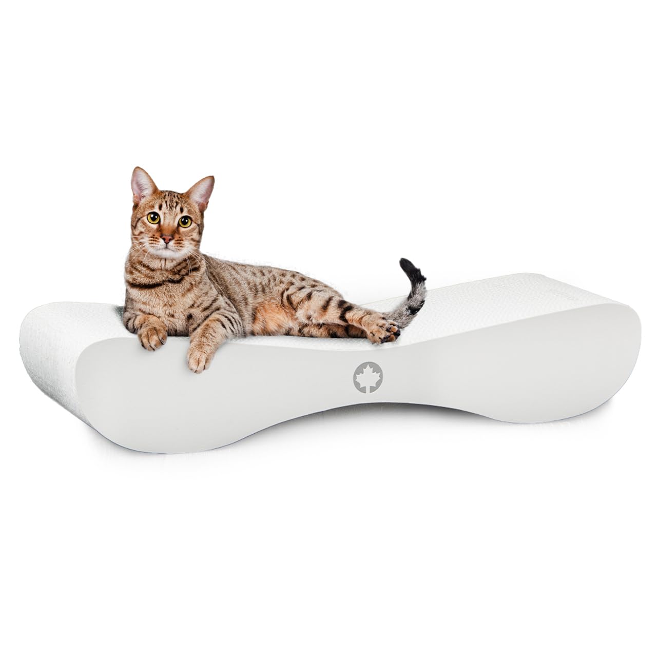 CanadianCat Company | Kratzbrett Satellite 2.0 - White Edition - Kratzpappe in weiß | ca. 76 x 24 x 15 cm