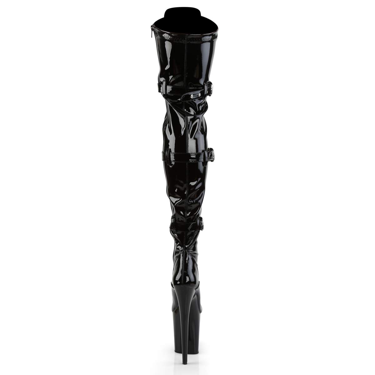 Pleaser FLAMINGO-3028 Blk Str Pat/Blk UK 8 (EU 41)
