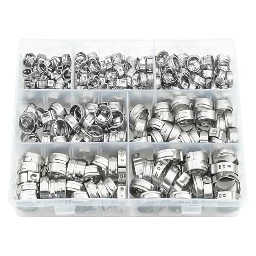 Colliers de serrage à oreille inox 304 pour raccordement étanche de tuyau PEX 7-23,5mm