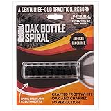 Oak Bottle Spiral - Oak Spirals for Aging Whiskey - American Oak Medium Plus Toast - Bourbon Oak Sticks - Toasted Oak Spiral Fits 0.75-1L Bottle - Barrel Age your Whiskey, White Rum, Beer