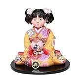 【木目込市松】【市松人形】市松人形 ６号彩座り木目込市松人形：別織京友禅衣装：芳俊作【ひな人形】【浮世人形】【創作人形】