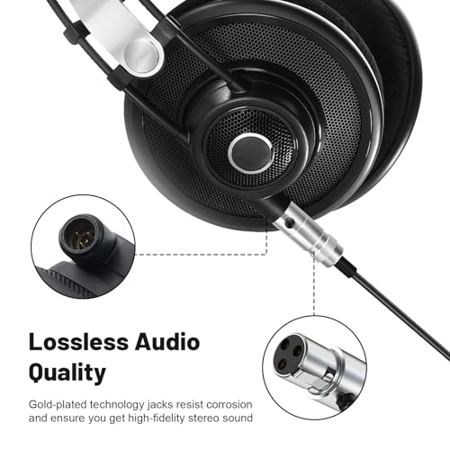 Cable de audio de reemplazo con adaptador 6.35 mm 2 m miniatura 4