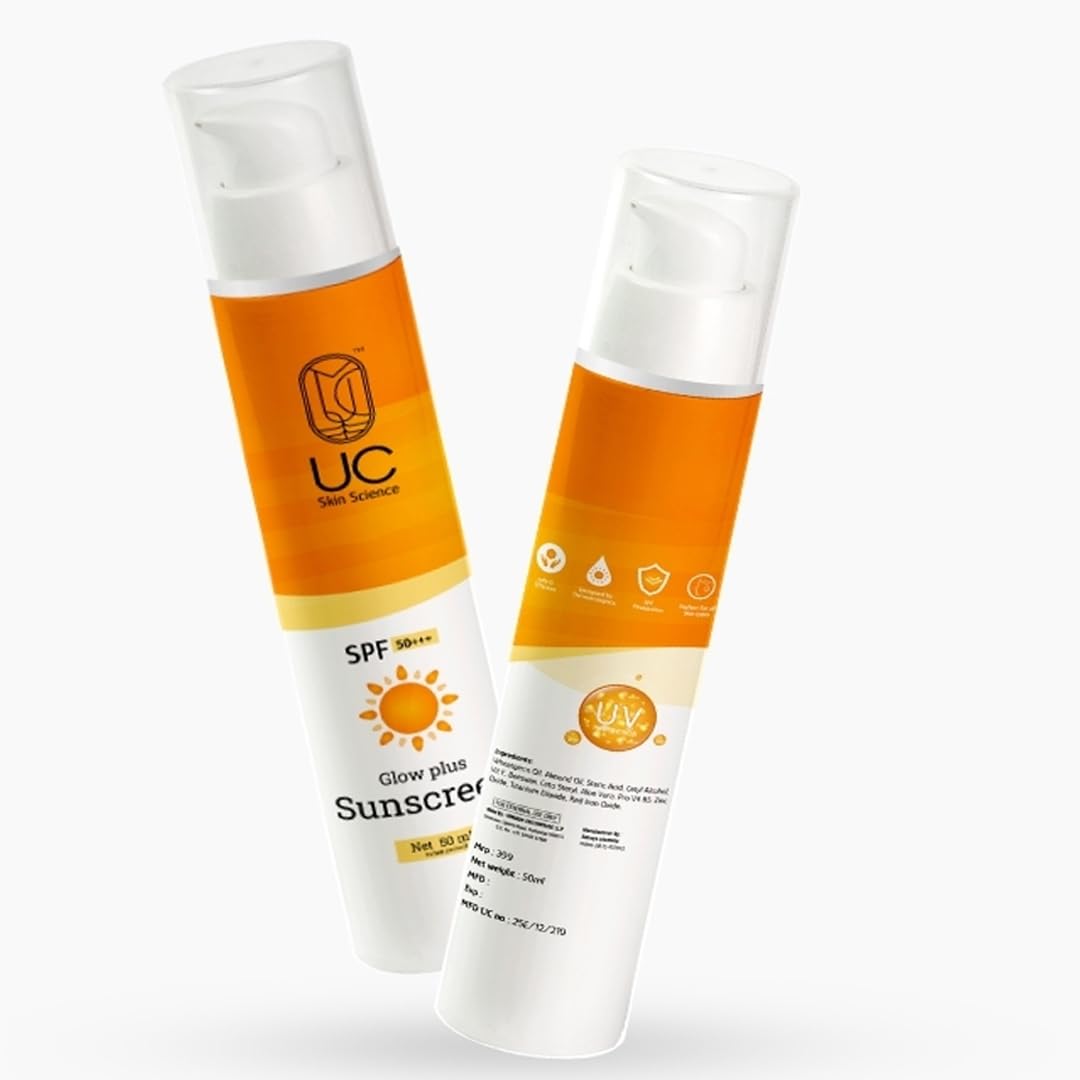UC Sunscreen Gel, Intensive SPF 50+++ Advanced Anti-Pollution UVA/UVB Formula with Antioxidant Protection For Active Lifestyles - Shield Your Skin from Environmental Stressors Natural Glow in One Step