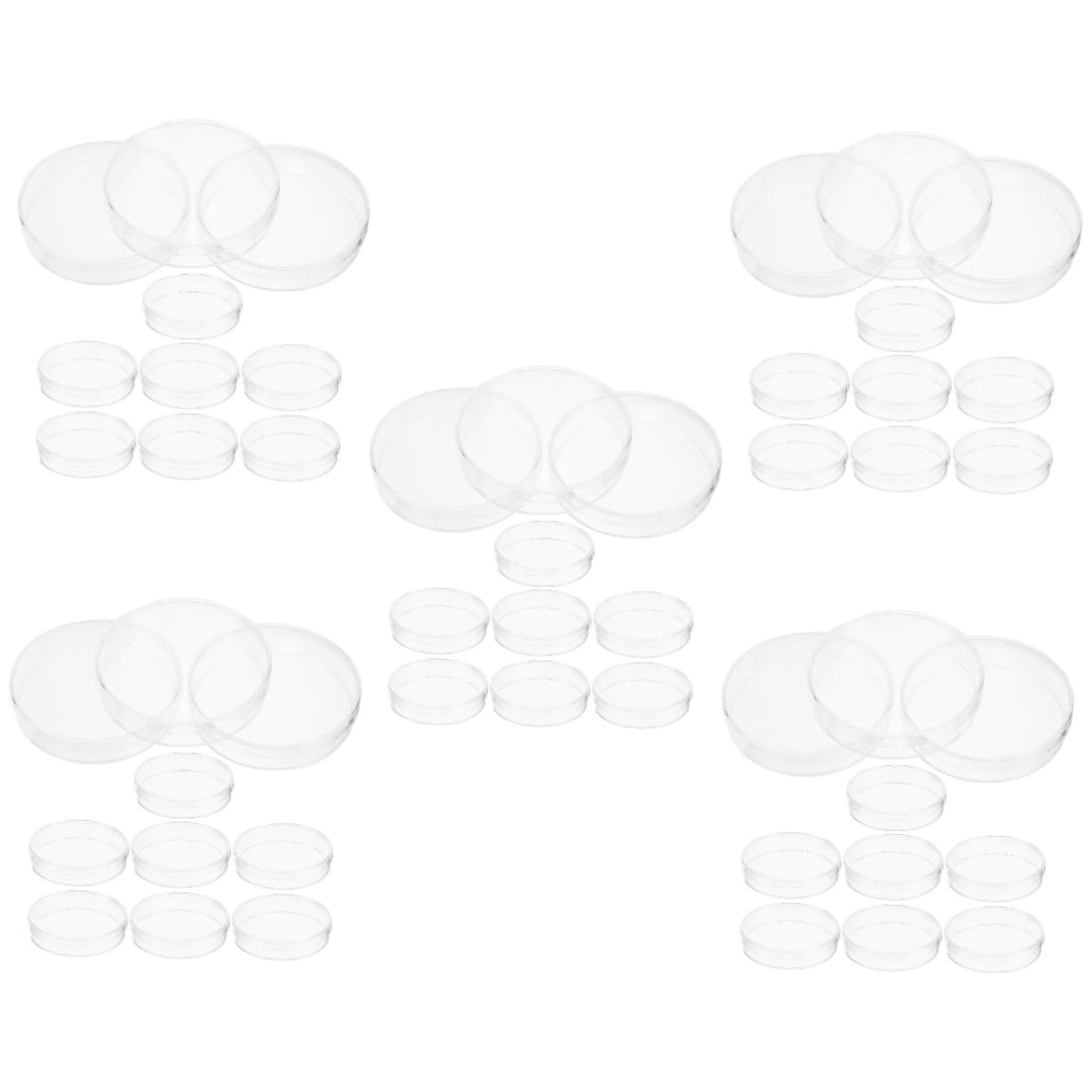 iplusmile 50piezas Placas De Cultivo Celular Transparentes De Plástico Para Laboratorio Para Experimentos Científicos y Análisis Investigación