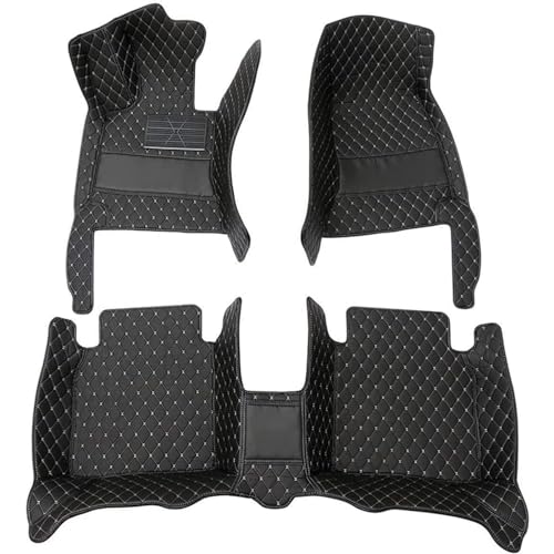 EEASSA Coche Cuero Alfombrillas para Sharan 7-Seat 2012-2018, Cobertura Completa Moquetas Protección Delanteras Traseros Esteras Alfombra Impermeables Accesorios,B