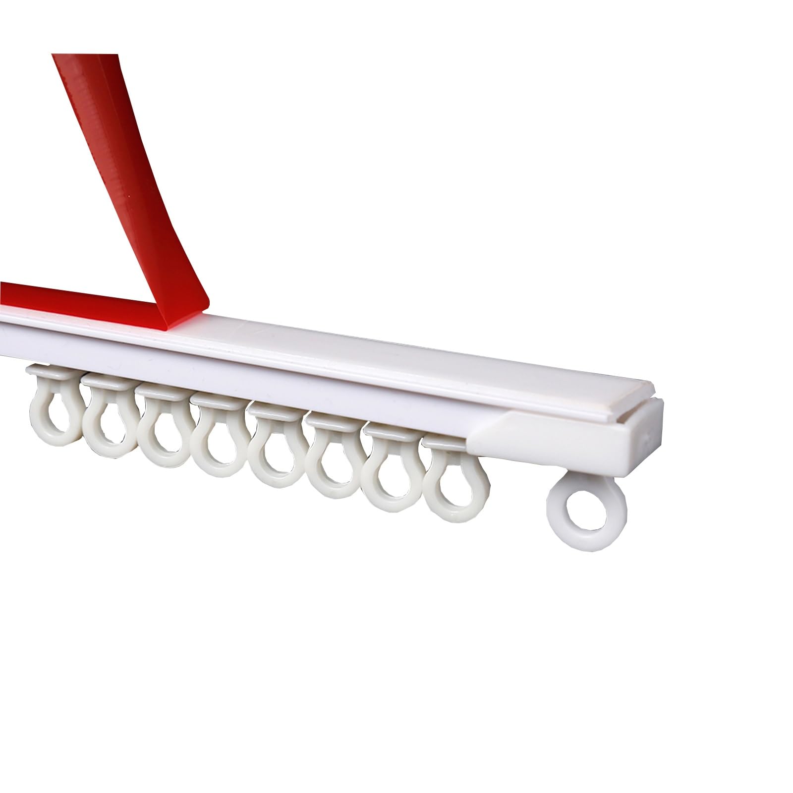 YPAPBHT Punch-free Ultra-quiet Curtain Track Top/side Mounted Slide Rail Adhesive Rail Curtain Rod Pulley Accessories(40cm,Top mount)