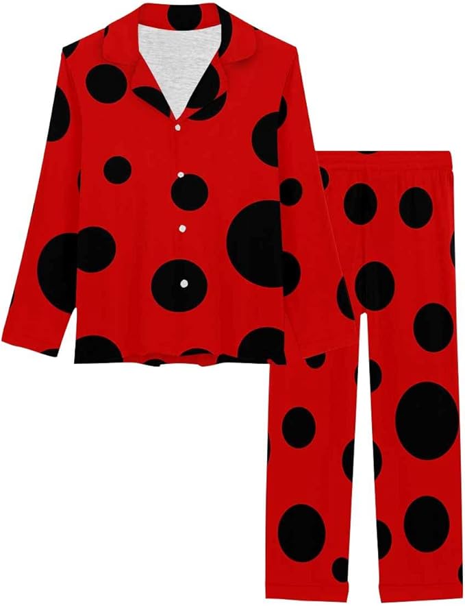 InterestPrint Women's Pajamas Set Long Sleeve Sleepwear XSXXL Funny