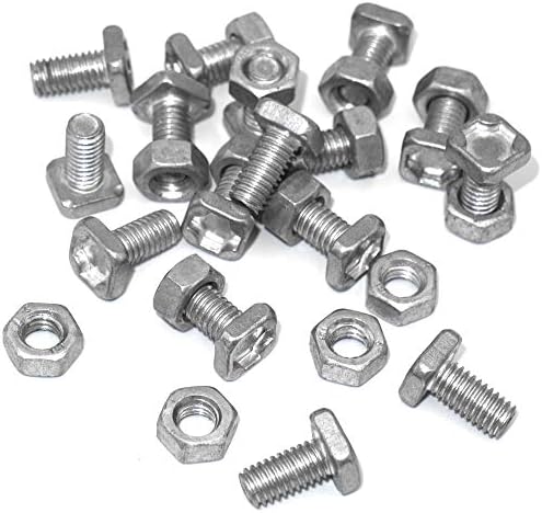 KINGLAKE 50 Sets Greenhouse Nuts and Bolts, Hex Nuts and Square Head Bolts for Installing and Fixing Greenhouse