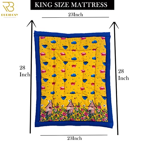 Image of Bedding Mattress for Cotton, Baby Sleeping Bed Set Godari Baby Cradle |Sleeping Mat |Multi Purpose Cushioned Bed |Baby Bed for 0 to 2 Years.