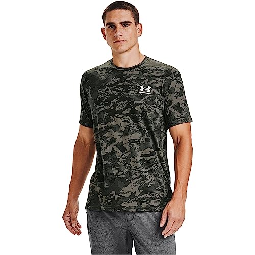 Image of Under Armour Men's ABC Camo Short-Sleeve T-Shirt | Super soft cotton /polyester mix. With camo pattern, crew neck and logo on the left chest.