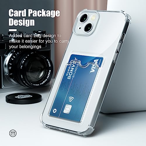 Image of AKABEILA Case for iPhone6S&6 Clear Cute Phone Case Soft TPU Wallet Case Slim Bag Cover Shockproof with Card Slot Holder