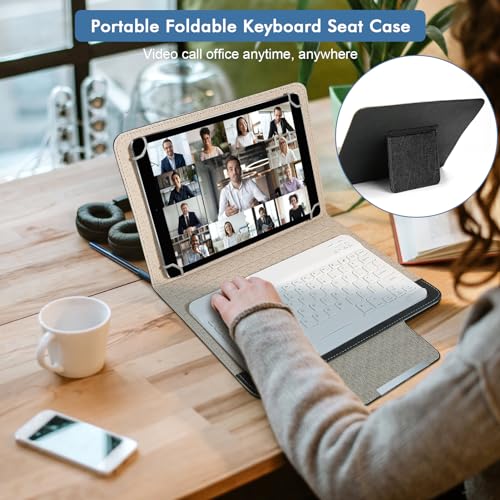 Yosoo Health Gear YOSOO HEALTH GEARD8AUQGHGV6 Hd 10 Tablet Case, Universal Tablet Keyboard Case, Case Slim Folding Pu Leather Stand Cover thumb #1