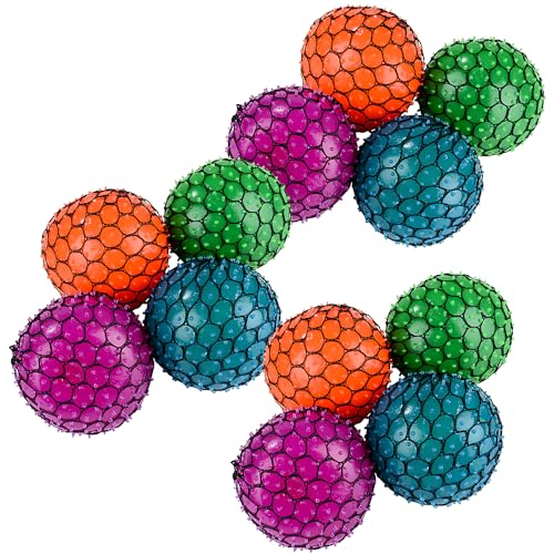 Rhode Island Novelty 3 Inch Neon Mesh Squeeze Ball, One per Order