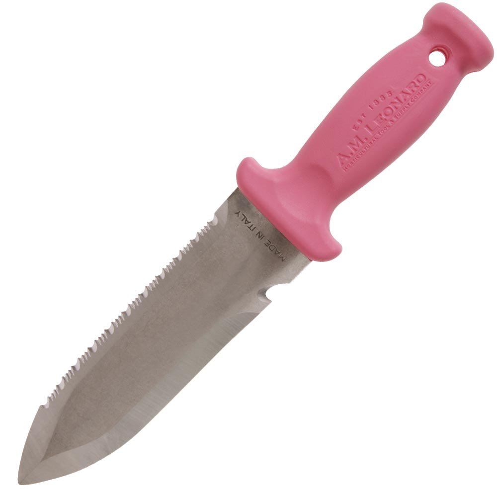 Amazon.com : A.M. Leonard Deluxe Soil Knife, Pink – Hori Hori w/ 6