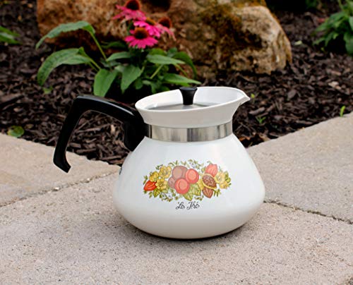Corning Ware Rare 6 Cup Teapot Kettle Spice Of Life Le The P-104