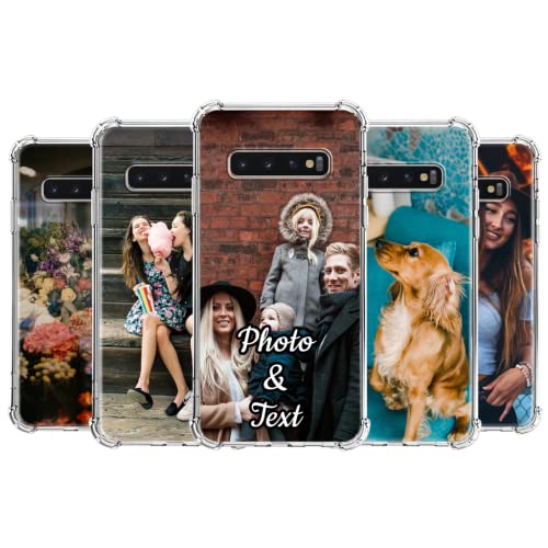 Pnakqil Funda para Samsung Galaxy S10 Plus 6,4' Personalizada, Carcasa Personalizable con Imagen Texto Custom, Aesthetic Transparente Silicona Antigolpes Personalizado Case para Samsung S10 Plus, 2