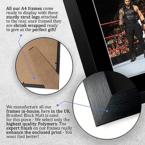 HWC Trading Giften Voor De Fight Romeinse Reigns A4 Printed Gift Ontworpen Autograph Wwe Druk Open Beeld Dédicacée - Afbeelding 8