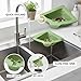 Triangular Magnetic Drain Basket - Corner Sink Strainer,Magnetic Sink Filter Basket Large Capacity Kitchen Strainer for Draining & Storage, Punch-Free Installation, No Tools Needed