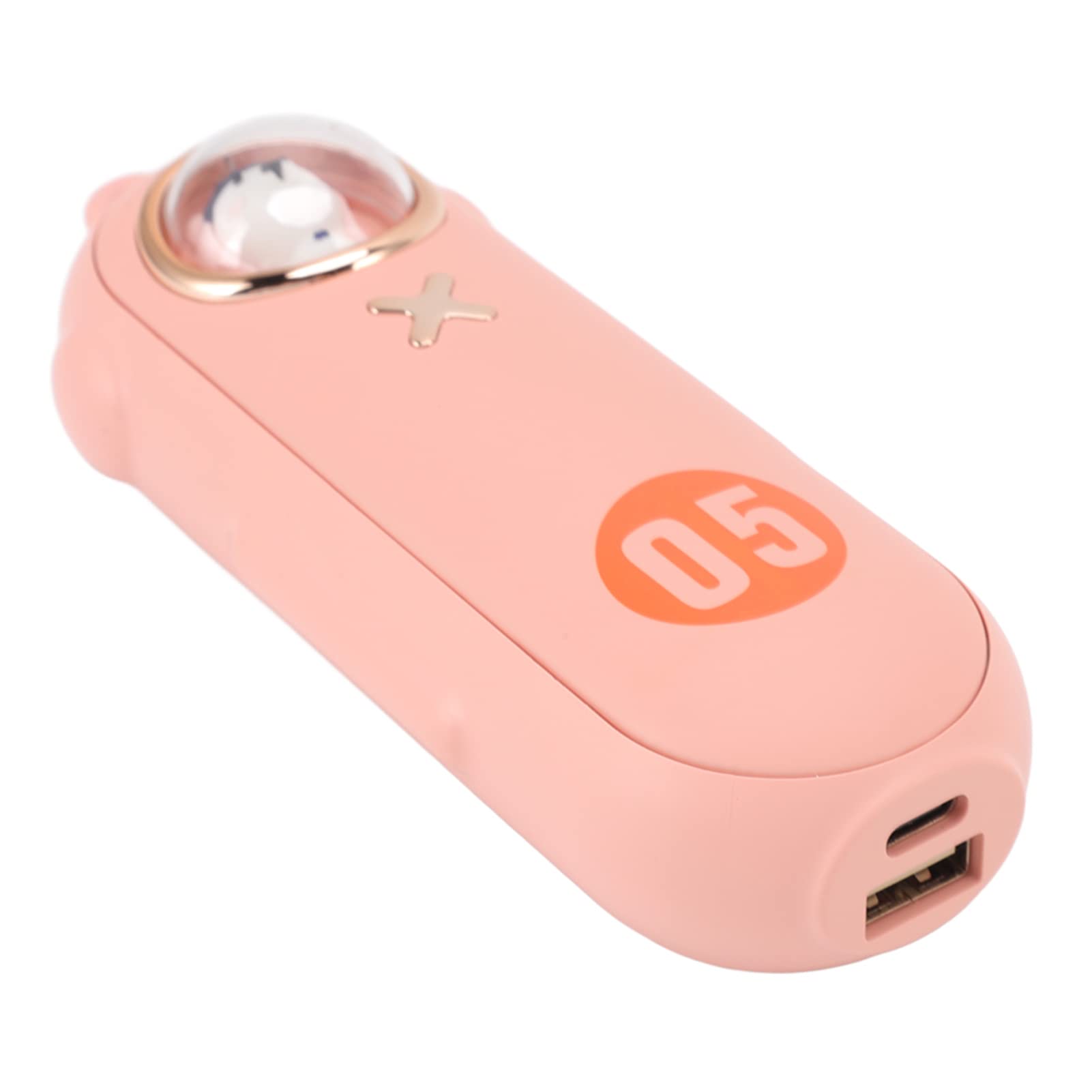 Fdit Chauffe Mains Portable, Batterie Externe 5000 MAh, 4 Niveaux de | Matériau ABS, Chauffe Rapide en 3 S, Dragonne Incluse, Batterie au Lithium Polymère, Idéale pour Camping, Randonnée et