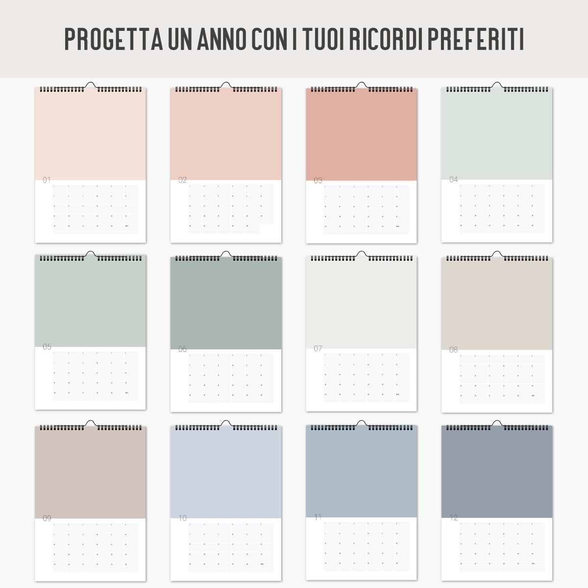 Calendario Perpetuo Fai Da Te Da Disegnare - Formato A4, 12 Mesi | Personalizzabile Con Foto E Ricordi - Foto 10