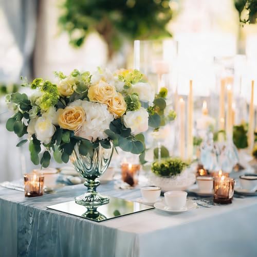 Miroirs carrés en acrylique pour centres de table de mariage chic | Lot de 12