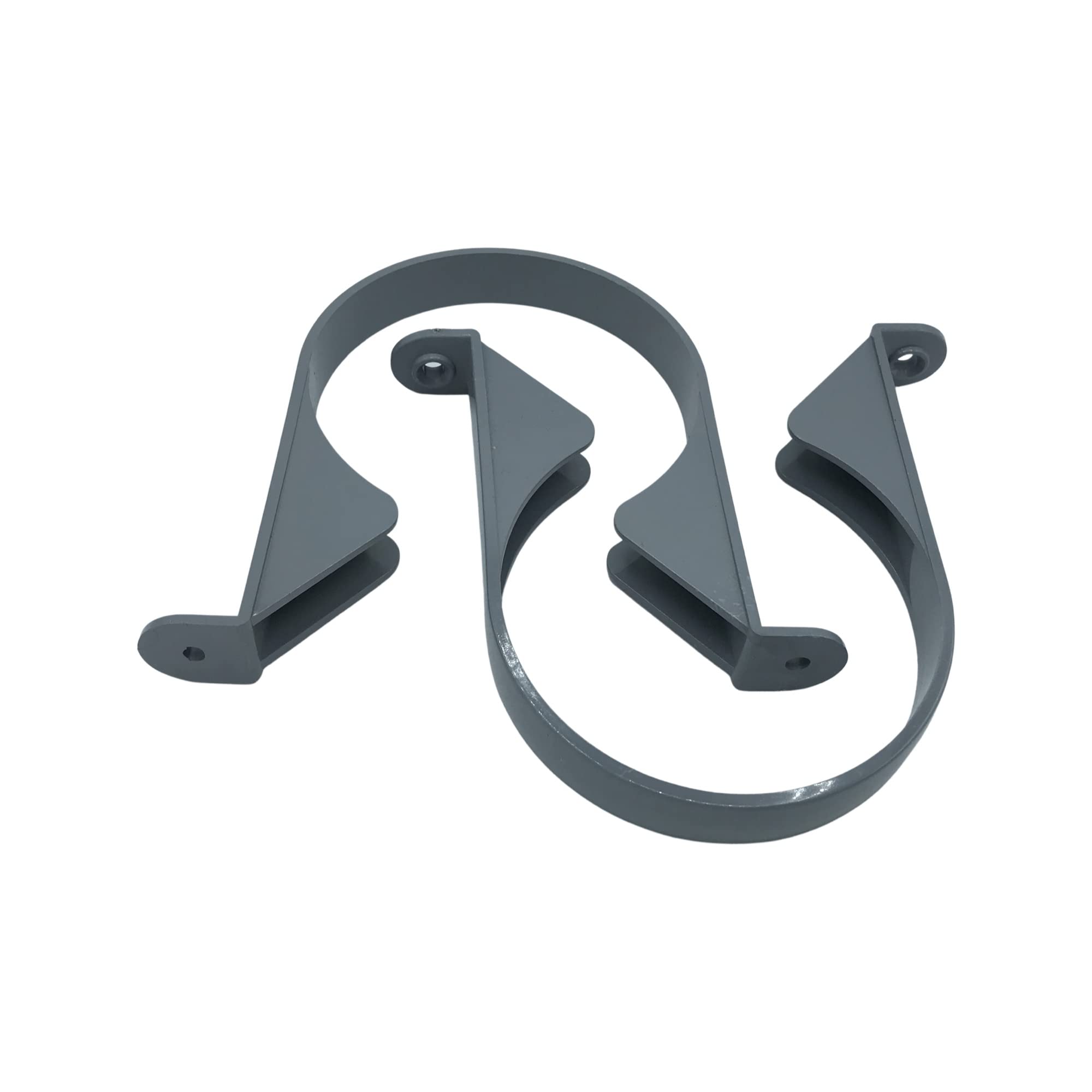 FLOPLAST 110mm Soil Pipe Clip Grey - Bag of 2, Pipe Size - 110mm - Image 2