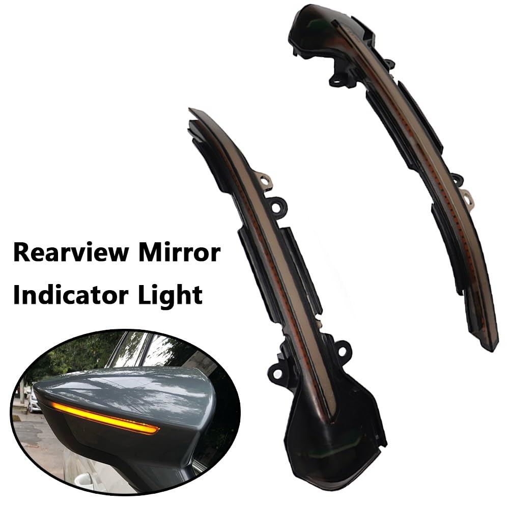 SYLTER Intermitentes AutomóViles 2 Uds para Seat para Leon 3 para Ibiza para KJ para Arona 2013-2018 Espejo Lateral LED Luz Señal Giro Dinámica Accesorios Coche Intermitente Espejo Lateral