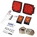 CZC AUTO 12V LED Submersible Trailer Tail Light Kit for Under 80 Inch Boat Trailer Marine with 18G Pure Copper Wiring Harness