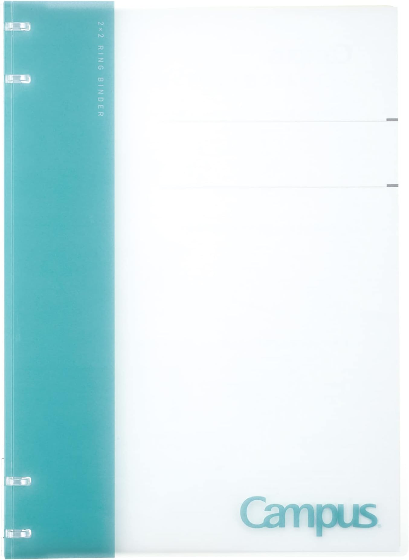 Campus Refillable Notebook, A4 2x2 Slim Ring Binder Notebook with Customizable Title Page, 40 Sheets Capacity. Suitable for 30 Holes Loose Leaf Paper, Light Blue (RU-NP174LB)