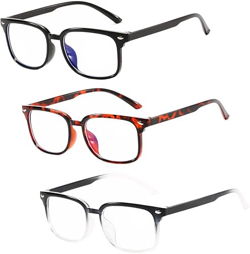 DEPEYE Gafas de lectura +4.50 a +6.00 lectores clásicos de uso diario, 3 pares de anteojos para hombre y mujer elegantes