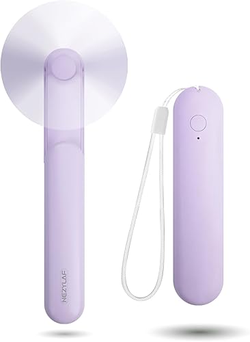 Miniatura 9 de Nezylaf Ventilador Portátil Mini de Mano, Ventilador Personal Pequeño Recargable con Diseño de Banco de Energía de Bolsillo para Viajes/Regalos para