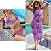 UNICEU Grape Print Bikini Sets for Women with Cover Up Slimming Back Cutout Halter Bikinis Set Breathable Fashion Travel Vacation Bathing Suit Coverup Skirt