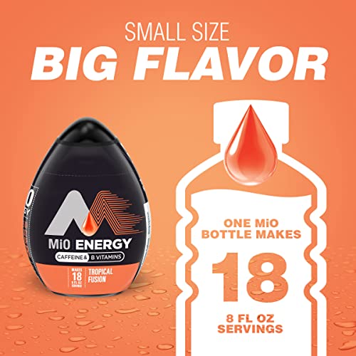 Mio Energy Tropical Fusion Naturally Flavored With Other Natural Flavors Liquid Water Enhancer Drink Mix With Caffeine & B Vitamins, 1.62 Fl. Oz. Bottle #TOP3