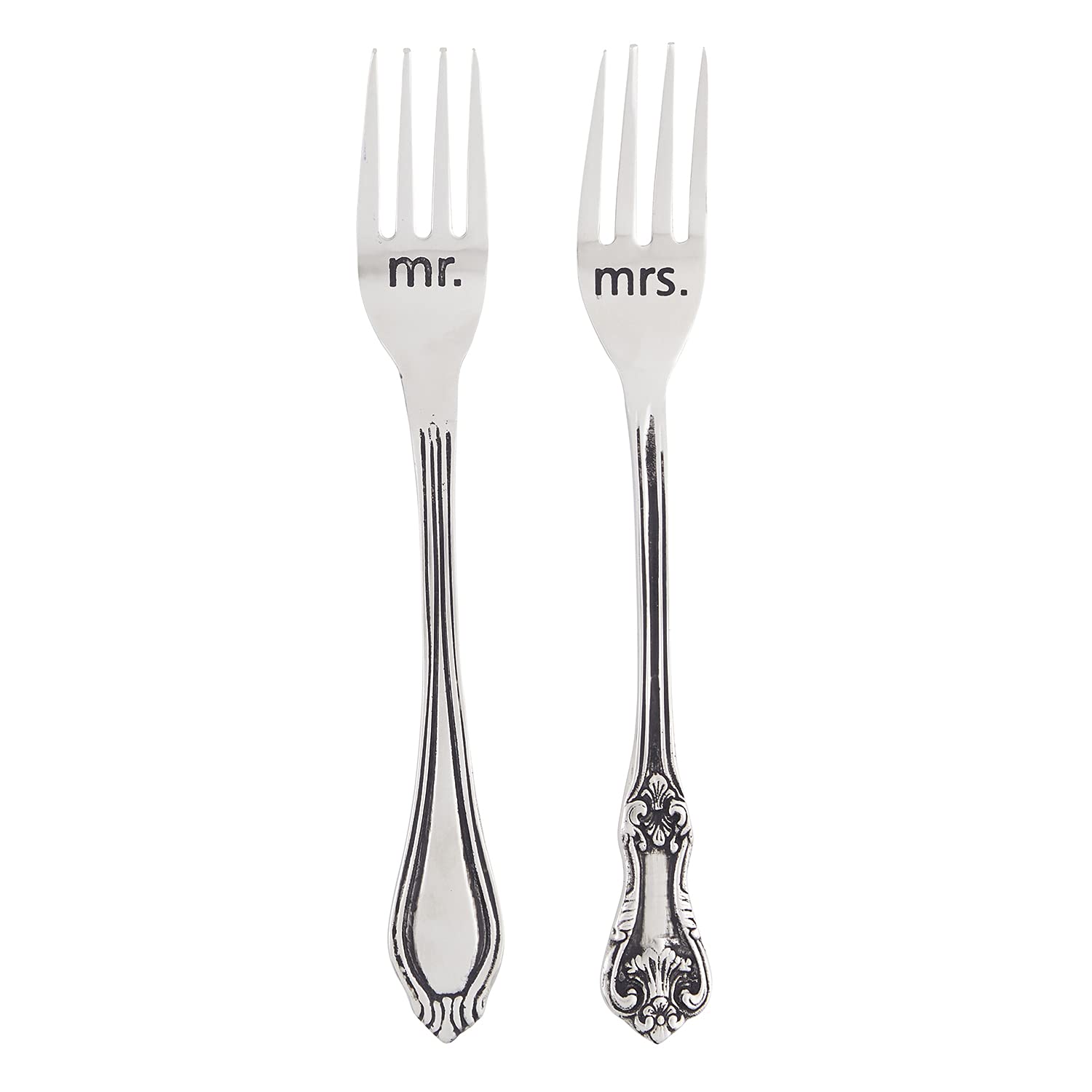 Fourchettes de mariage luxe en acier inoxydable Mr/Mrs J2135
