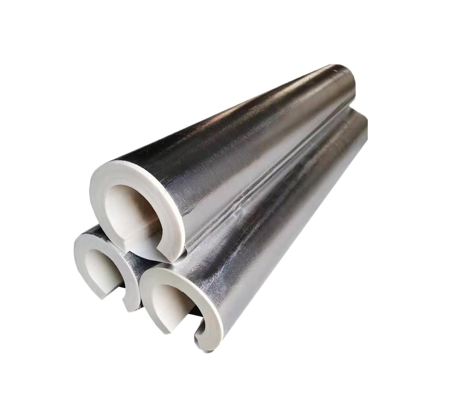 Tubo de espuma aislante for tuberías autoadhesivo, envoltura de papel de aluminio de 4/5 "a 4-1/2" ID, 1 pieza(1.18x4-1/2")