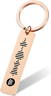 Charmify Personalised Spotify Code Keyring – Custom Engraved Music Gift for Him, Her, or Couples – Stainless Steel Keepsake - Made in the UK