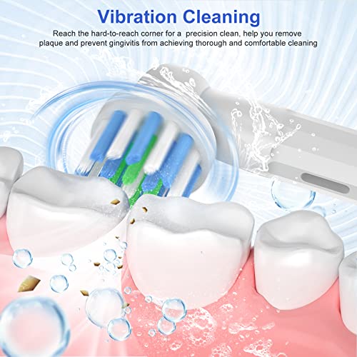Replacement Heads Compatible With Oral B Braun, Sensitive Electric Toothbrush Heads Precision Refills For 7000, Sensitive Gum Care, Gentle Clean, Oralb Pro 1000, 9600, 500, 3000, 8000, Plus (6 Count) #TOP2