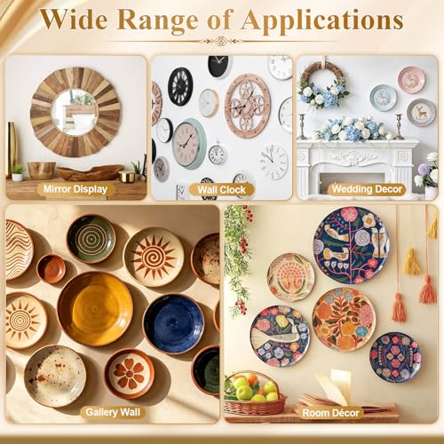 Image of 5 pcs 6 Inch Plate Hangers for the Wall, Suitable for 5.5-6.5 inch Plate | Invisible Decorative Wall Plate Hangers, Stainless Steel Plates Walls Hanger for Display Hooks