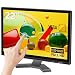 Pisichen 21,5 Zoll Touchscreen PC Monitor, Full HD 1920x1080P 10-Punkt Multi-Touch Computer Monitor mit HDMI VGA USB Anschluss, Integrierten Lautsprechern