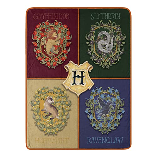 Northwest Couverture Harry Potter Micro Raschel, 116,8 x 152,4 cm, Maisons botaniques
