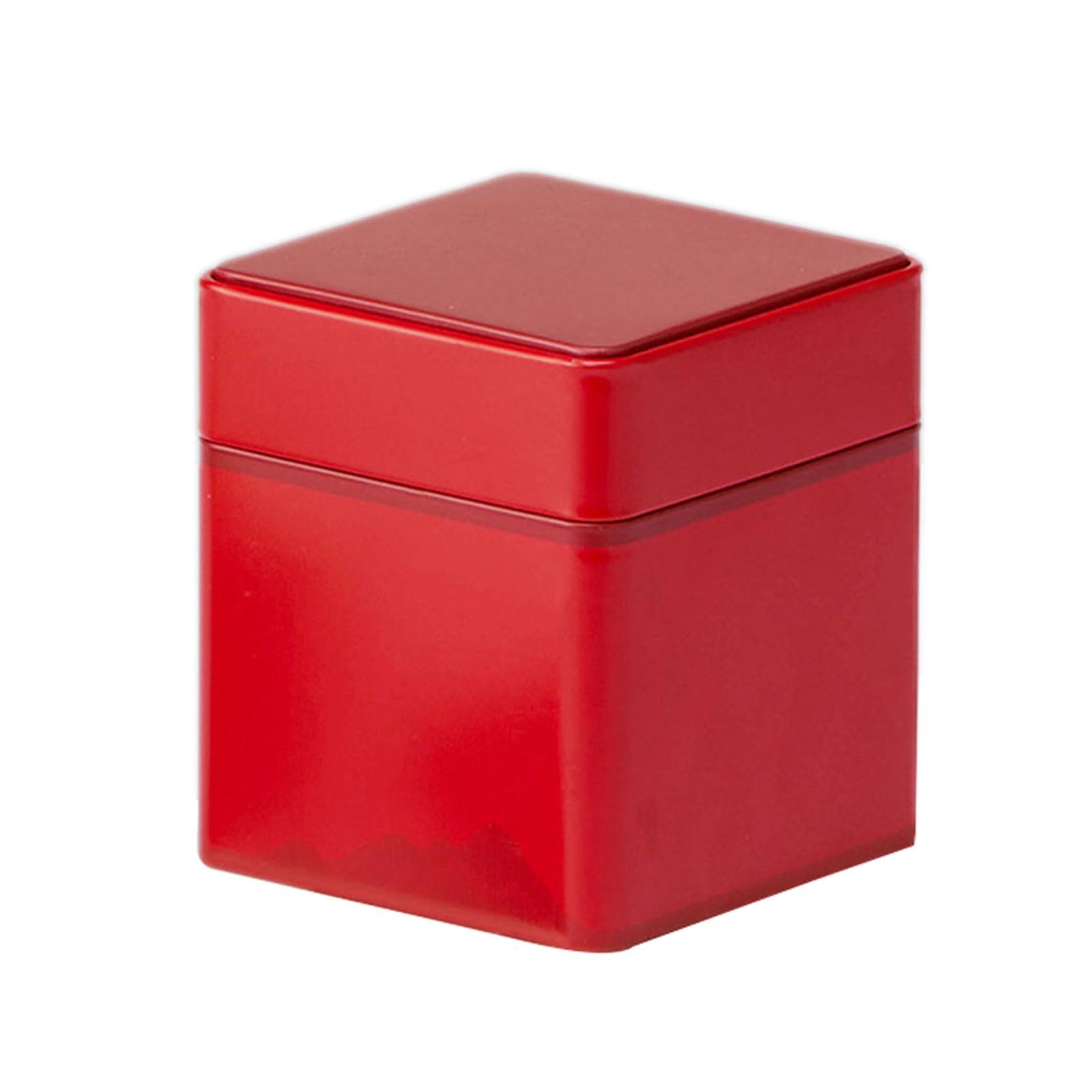 Limtula Red Metal Tea Canisters Square Metal Tins With Lids Empty Tins Box Containers Decorative Short/Tall Tinplate Bottle Tinplate Bottle