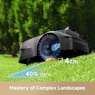MOVA ViAX 300 Robot Lawnmower without Boundary, Recommended 300 ㎡, AI-Assisted Auto Mapping, U-Shape Path Planning, Dual-Vision Obstacle Avoidance, Edge Cutting, Complex Terrain, App Control