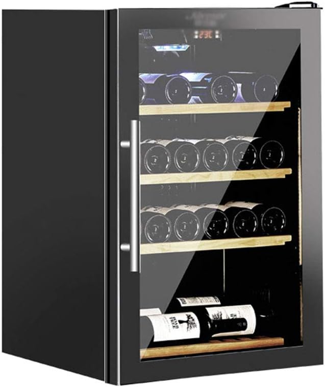 Wine Cooler Refrigerator - Red Wine Fridge Chiller Countertop Wine Cooler - Freestanding Compact Mini Wine Fridge W/Digital Control, Removable Beech Shelf