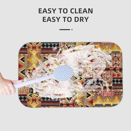 Tapis de bain en terre de diatomée antidérapant et absorbant rectangulaire - 7