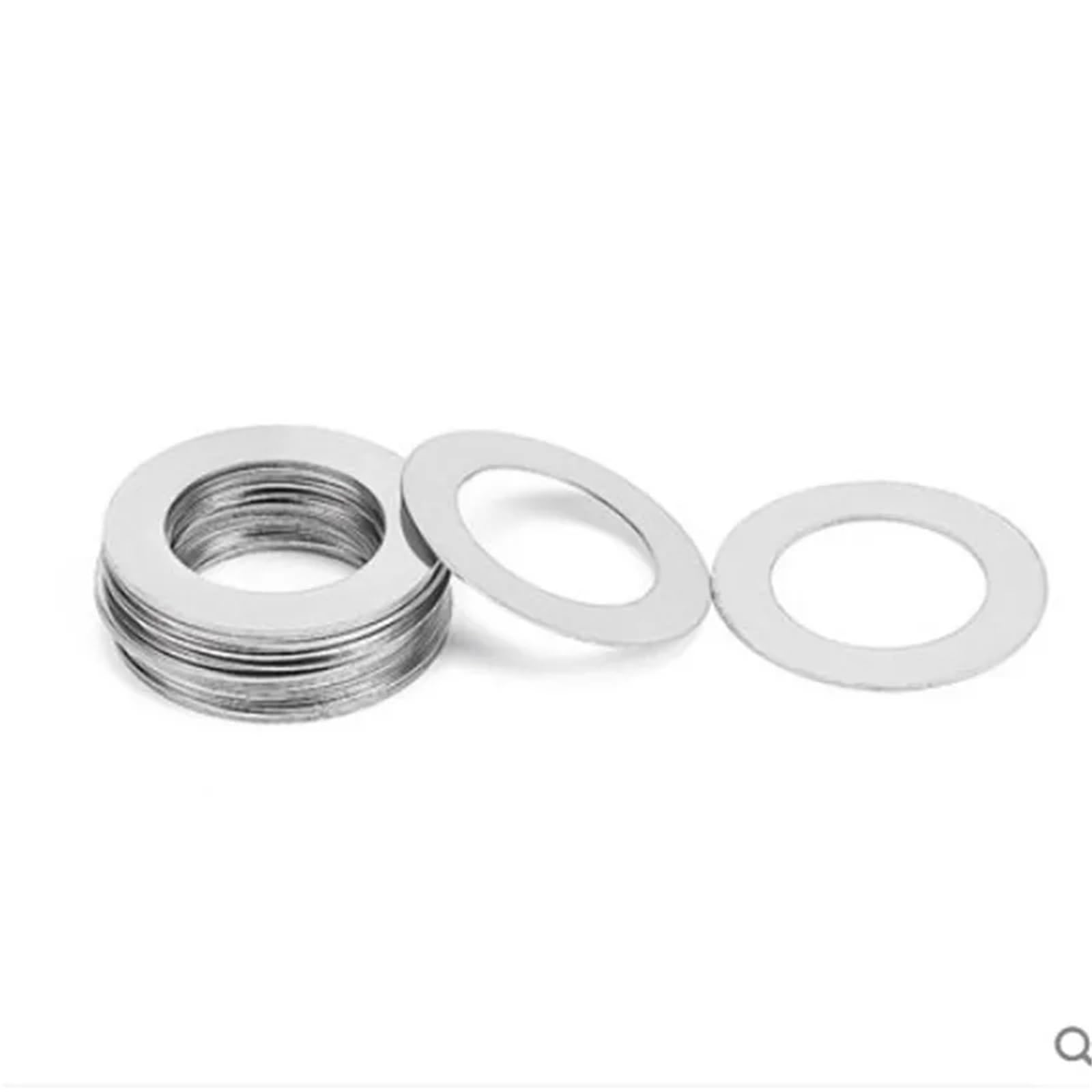 Arandelas Metalicas DIN988 M3 a M20 0,1mm .2mm .30mm .5mm Arandela plana de acero inoxidable Junta ultrafina Ajuste de alta precisión(M5x8 100pcs,1mm Thickness)