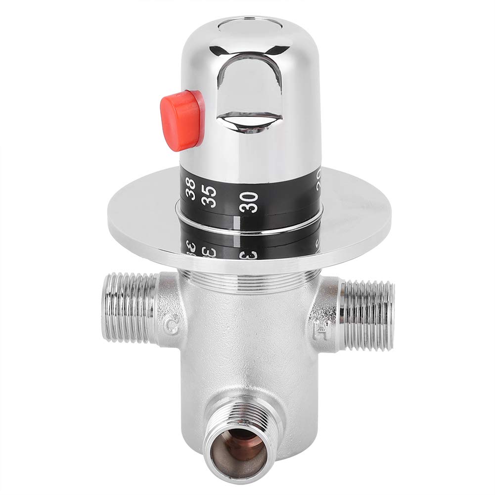 Miscelatore termostatico G1/2, valvola di controllo dell'acqua durevole e compatta per bagno e , 12,3 x 8,4 x 8,4 cm