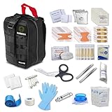  Trousse de Secours SURVIXA – Kit Premiers Secours 112 Pièces – Sac Militaire Résistant MOLLE – Compact & Léger – Voiture, Maison, Camping, Randonnée, Bivouac, Survie, Urgence