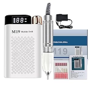 Nail Grinding Machine Nail Drill Manicure Machine, Electric File Nail Sander & Nail Drills Bits with LED Display for Gel Removing Nail Polish Pen Salon Tool for DIY Home or Salon Mani-Pedis